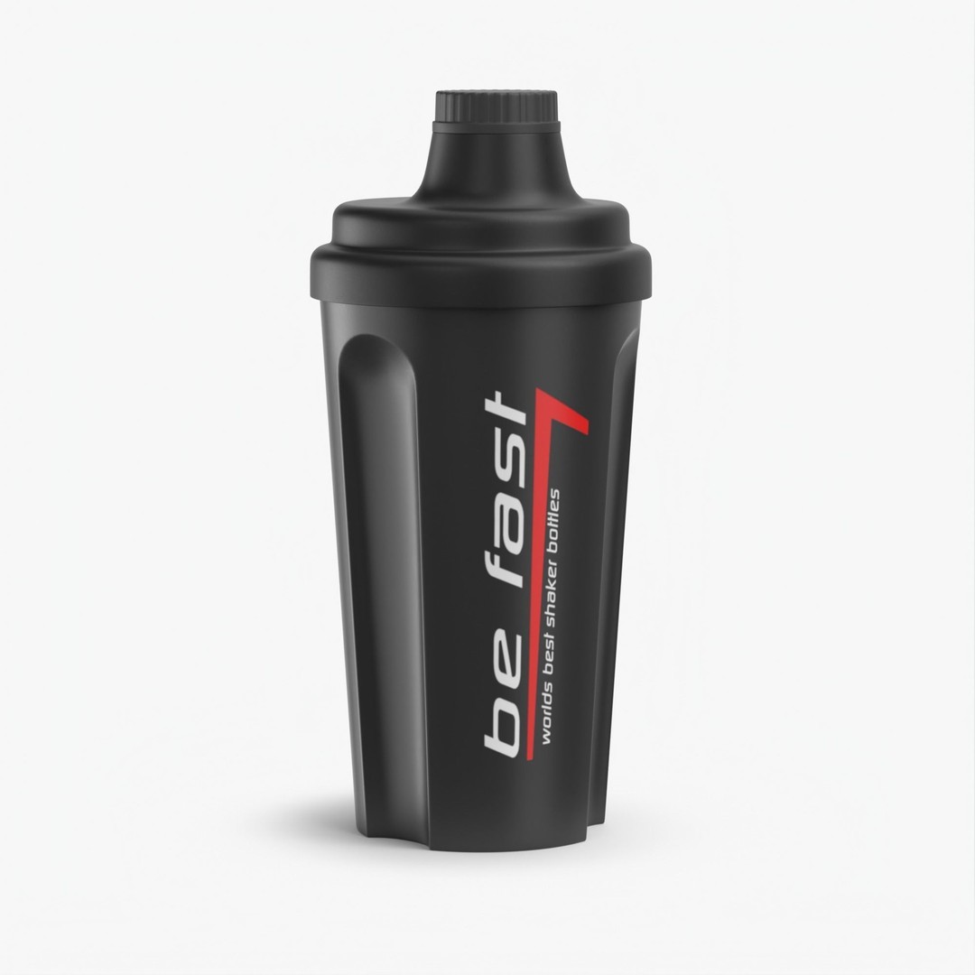 Matte Black Protein Shaker 3D Model – High Poly PBR Asset, FBX, OBJ - View 10
