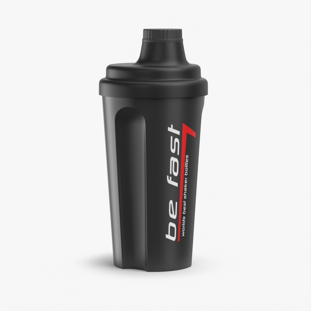Matte Black Protein Shaker 3D Model – High Poly PBR Asset, FBX, OBJ - View 11