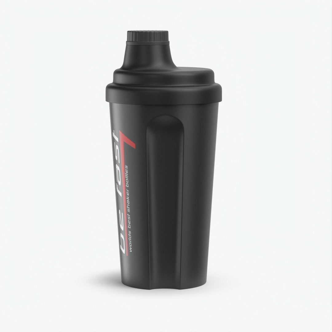 Matte Black Protein Shaker 3D Model – High Poly PBR Asset, FBX, OBJ - View 29