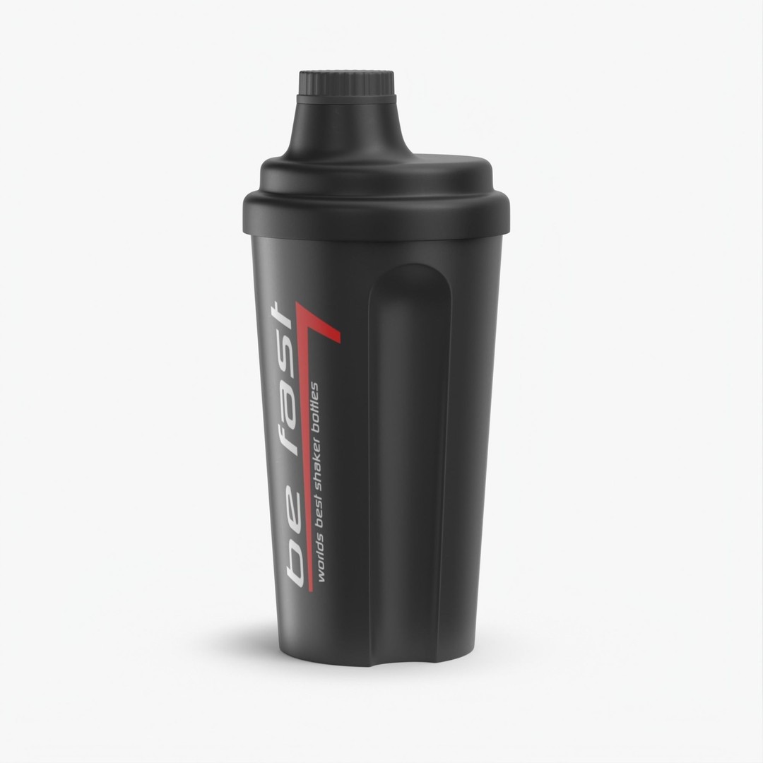 Matte Black Protein Shaker 3D Model – High Poly PBR Asset, FBX, OBJ - View 30