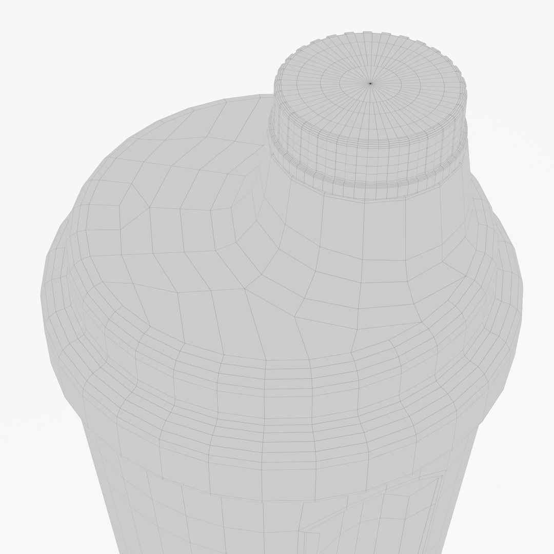 Matte Black Protein Shaker 3D Model – High Poly PBR Asset, FBX, OBJ - View 36