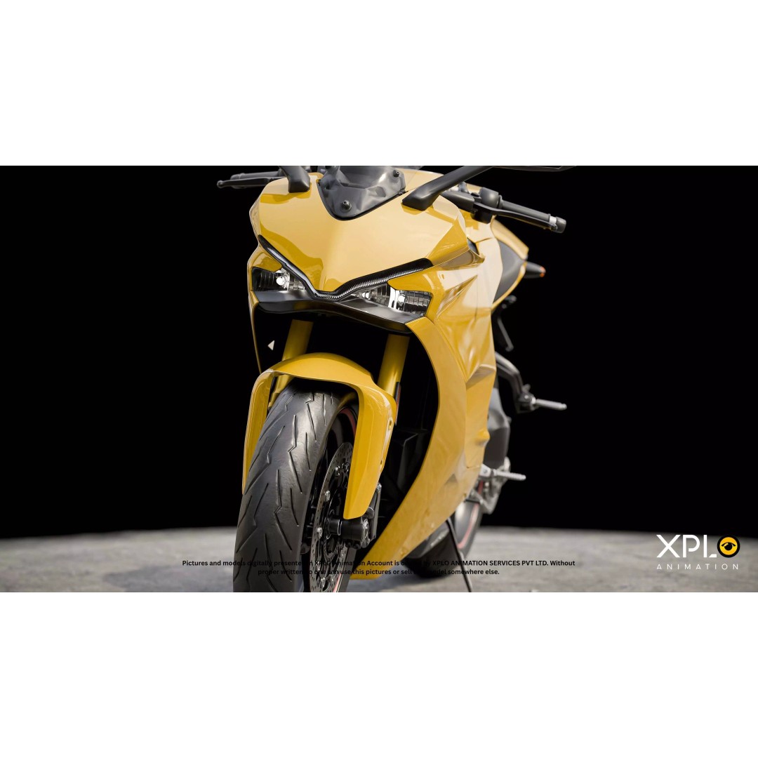 Ducati Sports Bike 3D Model – Fully Rigged Low Poly Game Asset, FBX - View 12