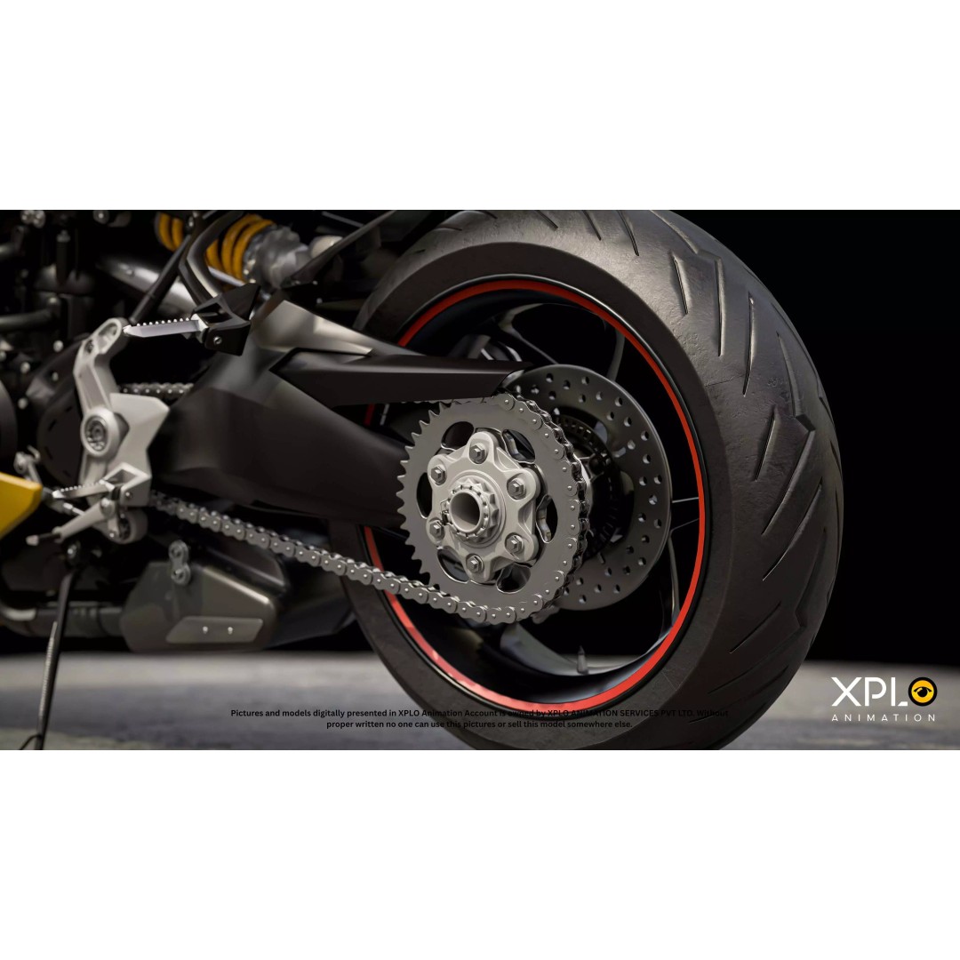 Ducati Sports Bike 3D Model – Fully Rigged Low Poly Game Asset, FBX - View 8