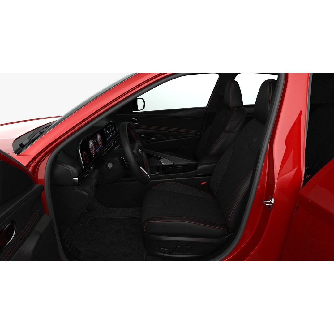 Hyundai Elantra N Line 2021 3D Model – High Poly Sedan Asset, FBX, OBJ - View 15