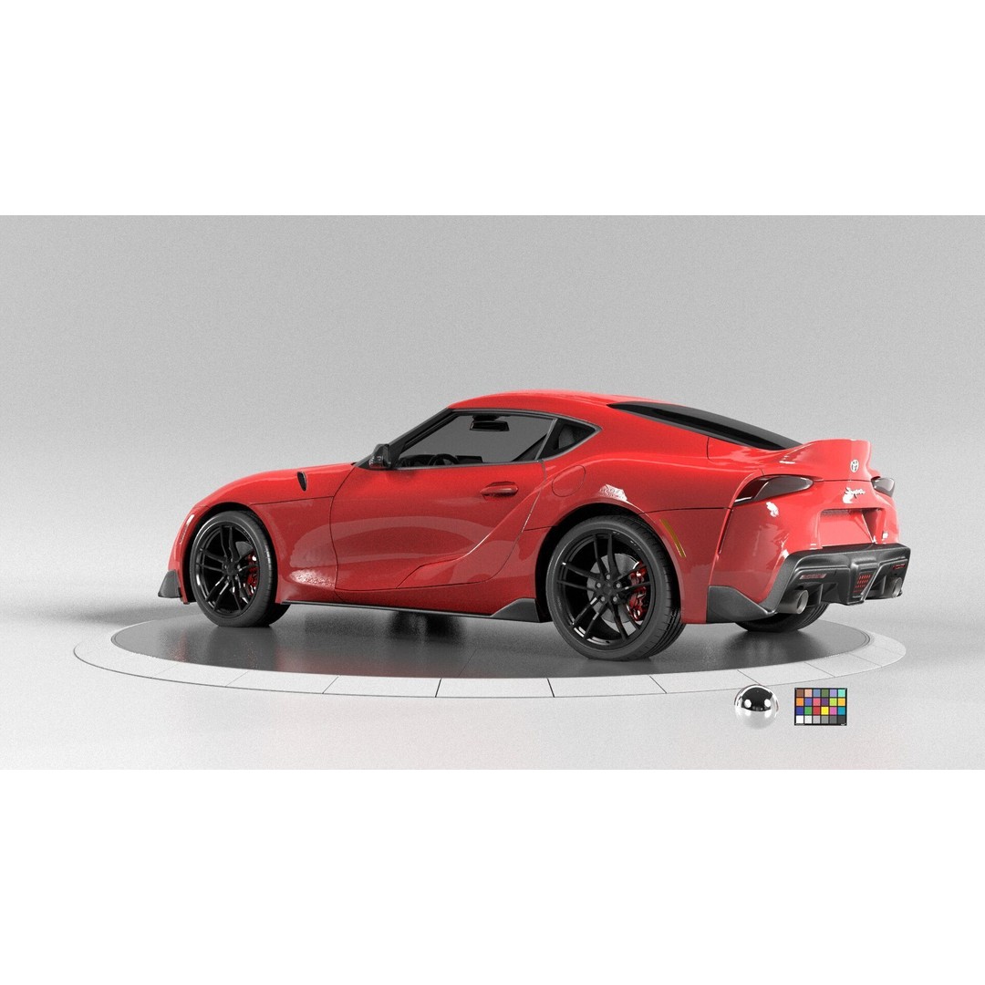 Toyota Supra 3D Model – Rigged Sport Car, Render Ready for Unreal & Vray - View 10