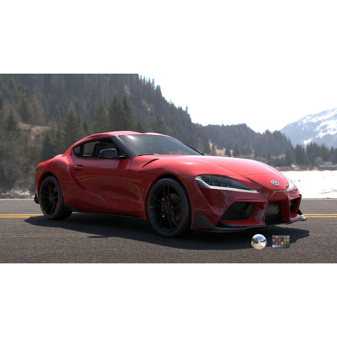 Toyota Supra 3D Model – Rigged Sport Car, Render Ready for Unreal & Vray - View 12