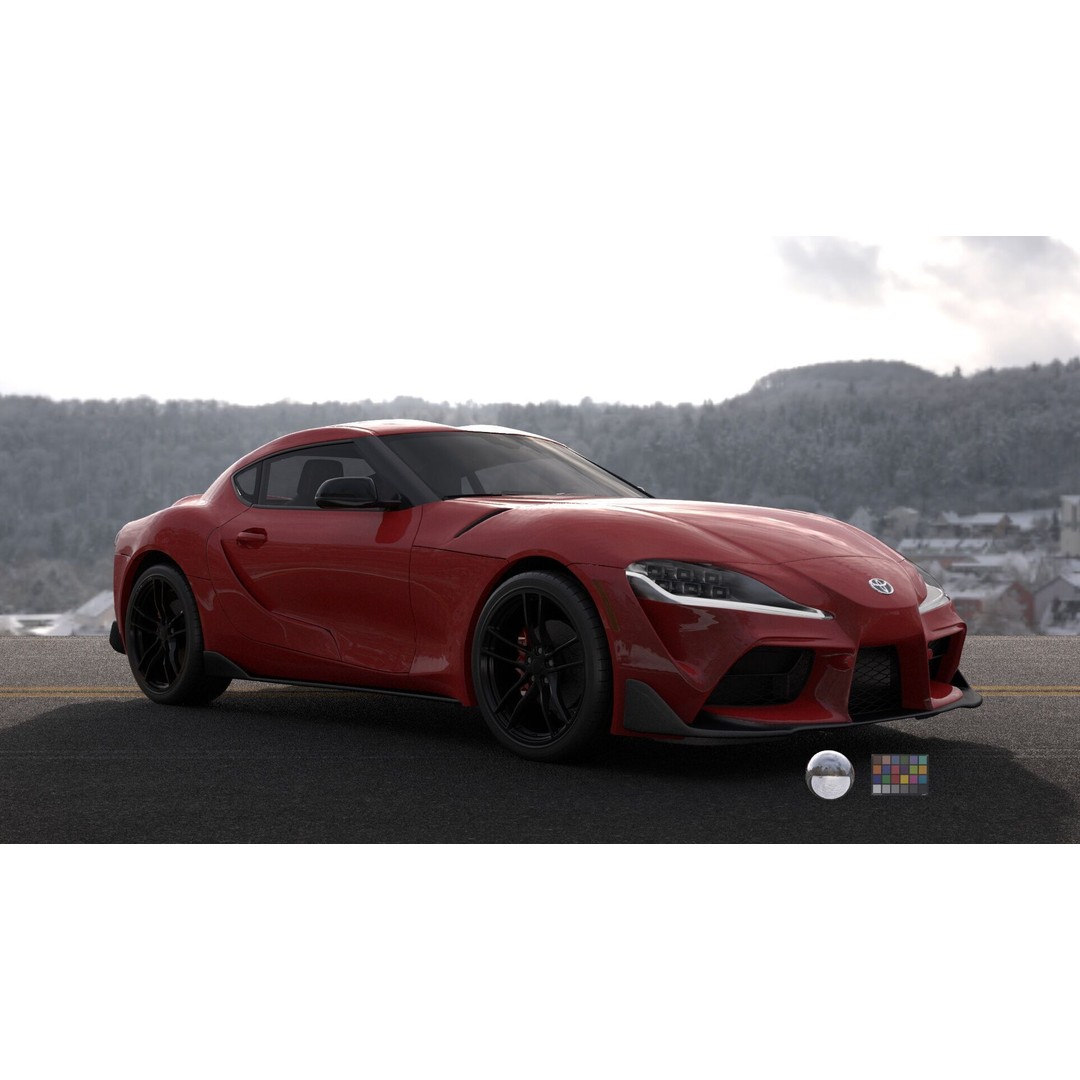 Toyota Supra 3D Model – Rigged Sport Car, Render Ready for Unreal & Vray - View 15