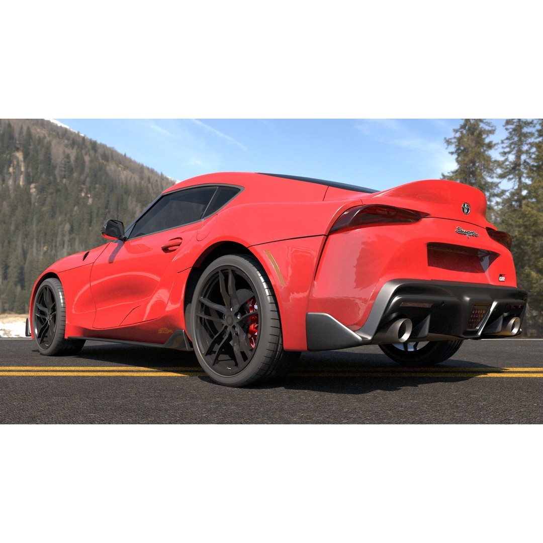 Toyota Supra 3D Model – Rigged Sport Car, Render Ready for Unreal & Vray - View 16
