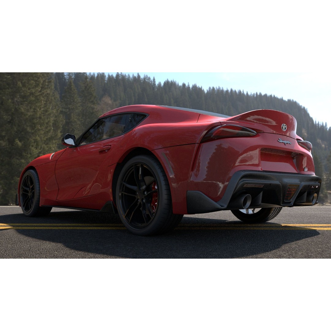 Toyota Supra 3D Model – Rigged Sport Car, Render Ready for Unreal & Vray - View 18