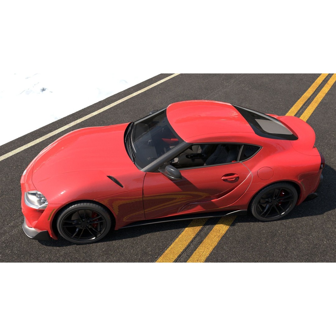 Toyota Supra 3D Model – Rigged Sport Car, Render Ready for Unreal & Vray - View 19