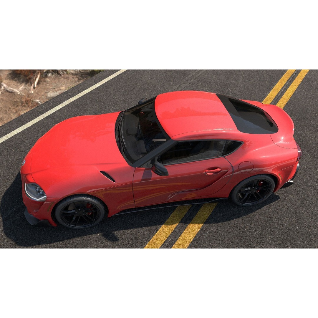 Toyota Supra 3D Model – Rigged Sport Car, Render Ready for Unreal & Vray - View 20
