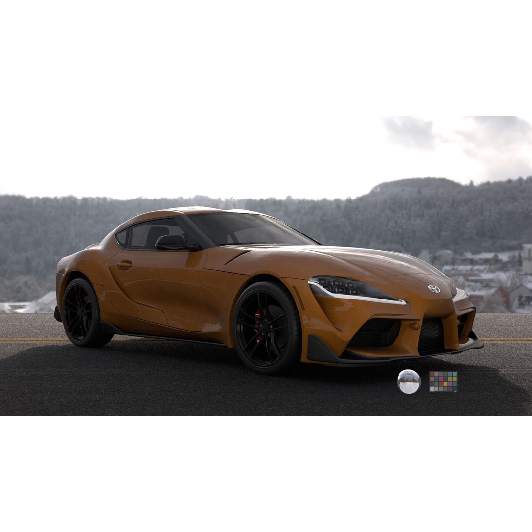 Toyota Supra 3D Model – Rigged Sport Car, Render Ready for Unreal & Vray - View 21