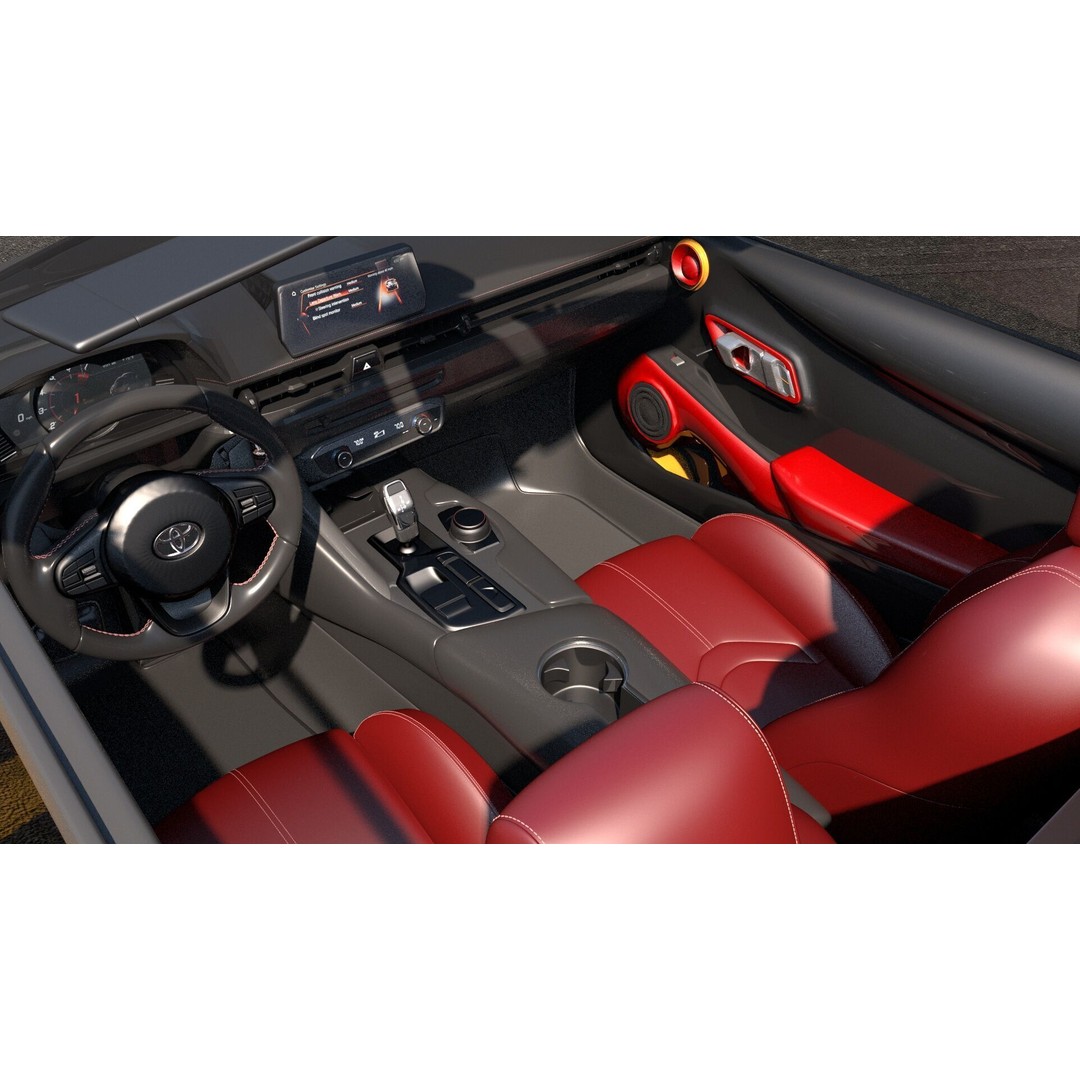 Toyota Supra 3D Model – Rigged Sport Car, Render Ready for Unreal & Vray - View 22