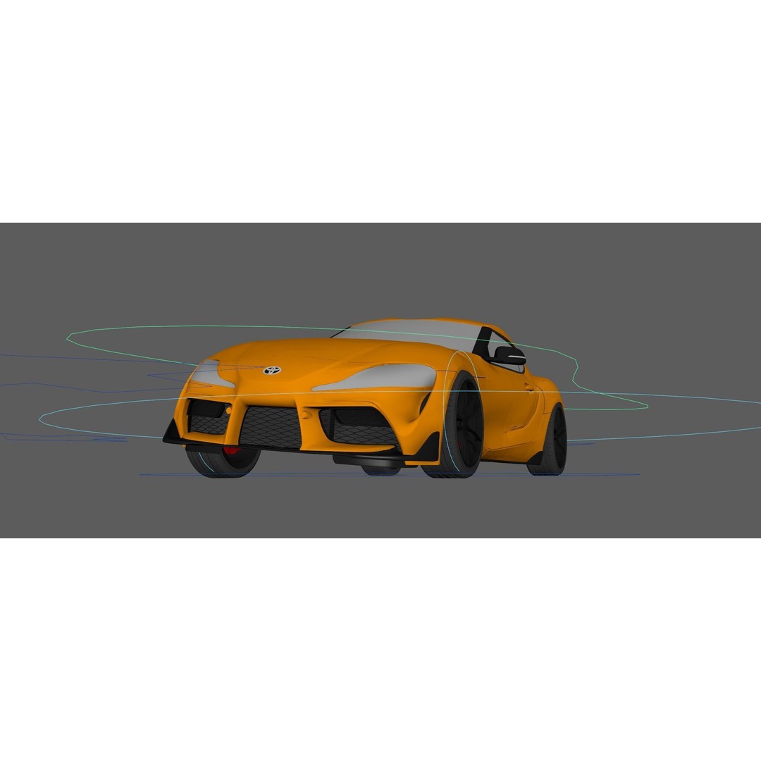 Toyota Supra 3D Model – Rigged Sport Car, Render Ready for Unreal & Vray - View 24
