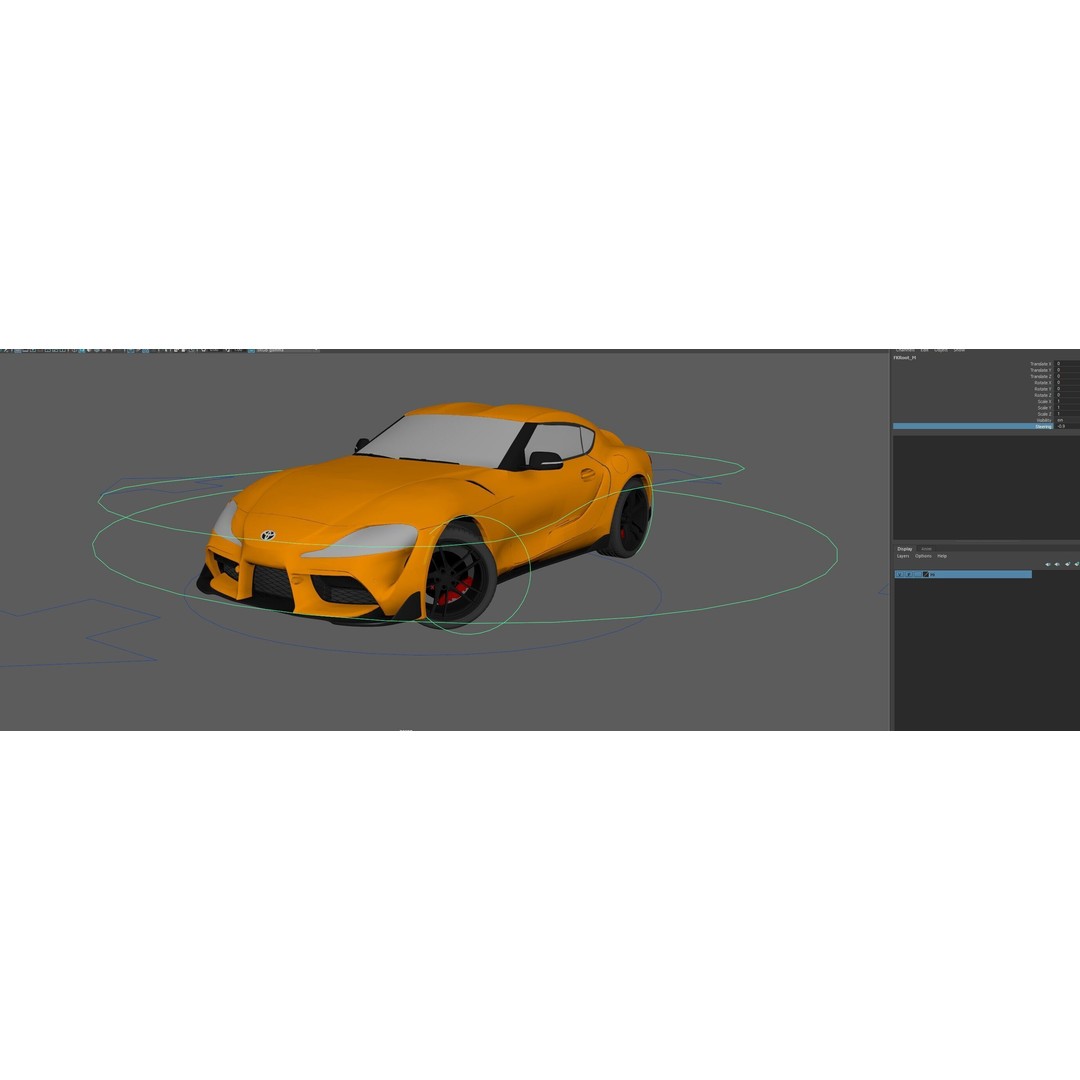 Toyota Supra 3D Model – Rigged Sport Car, Render Ready for Unreal & Vray - View 25