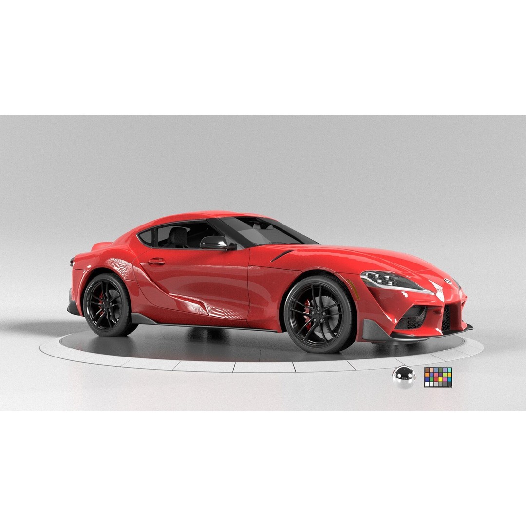 Toyota Supra 3D Model – Rigged Sport Car, Render Ready for Unreal & Vray - View 6
