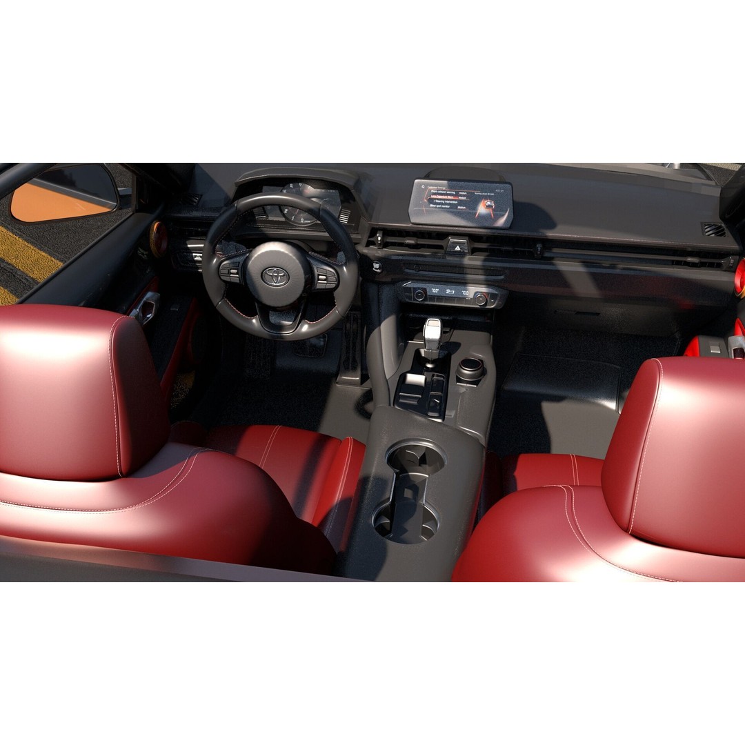 Toyota Supra 3D Model – Rigged Sport Car, Render Ready for Unreal & Vray - View 7