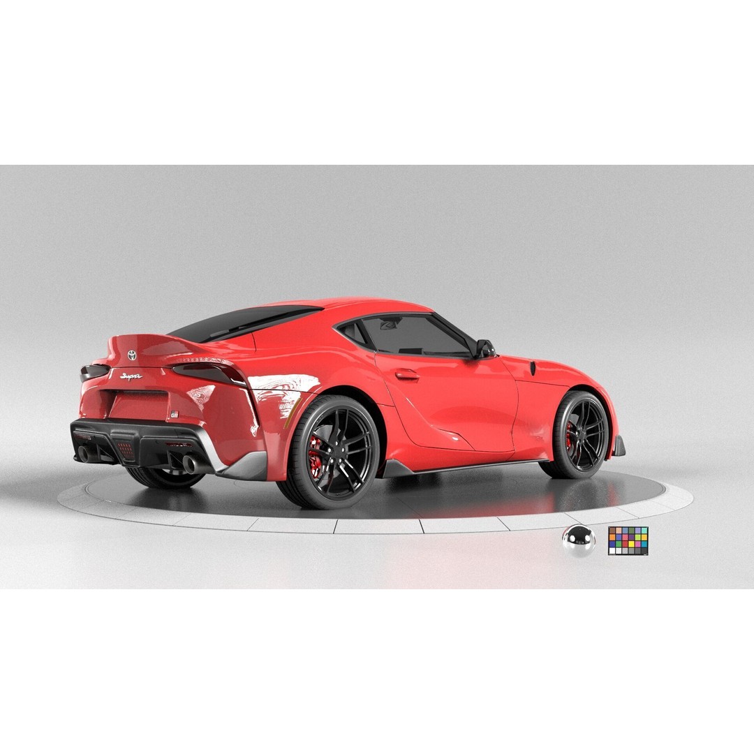 Toyota Supra 3D Model – Rigged Sport Car, Render Ready for Unreal & Vray - View 8