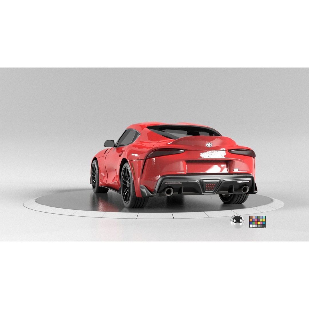Toyota Supra 3D Model – Rigged Sport Car, Render Ready for Unreal & Vray - View 9