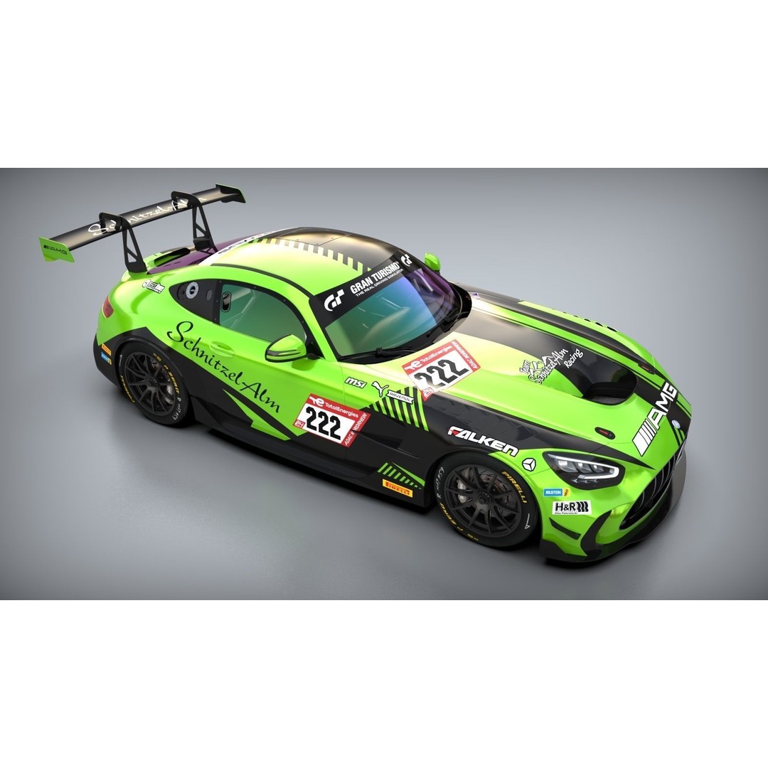 Mercedes Benz AMG GT2 3D Model – Mid Poly Game Asset, FBX, OBJ