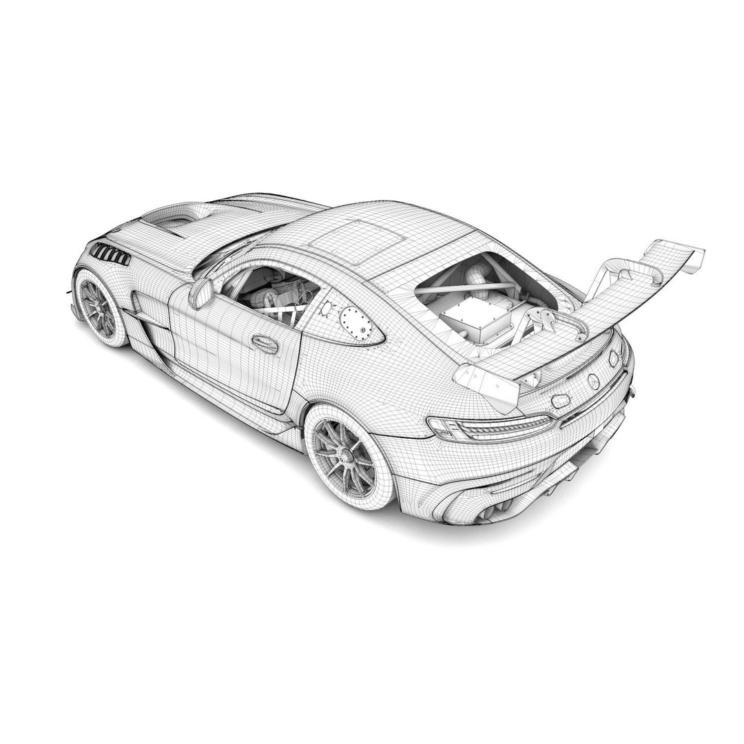 Mercedes Benz AMG GT2 3D Model – Mid Poly Game Asset, FBX, OBJ - View 10