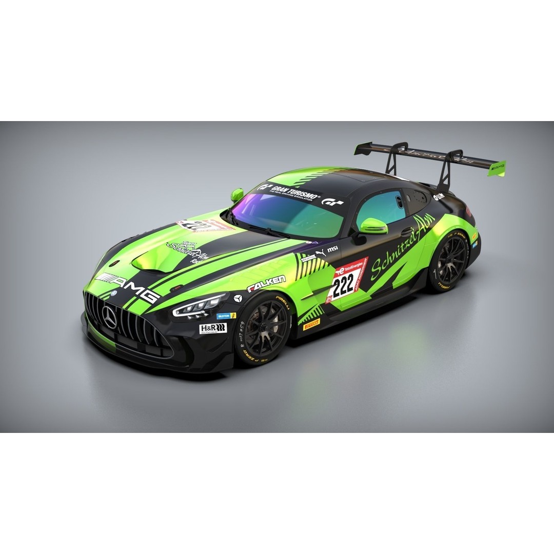 Mercedes Benz AMG GT2 3D Model – Mid Poly Game Asset, FBX, OBJ - View 12