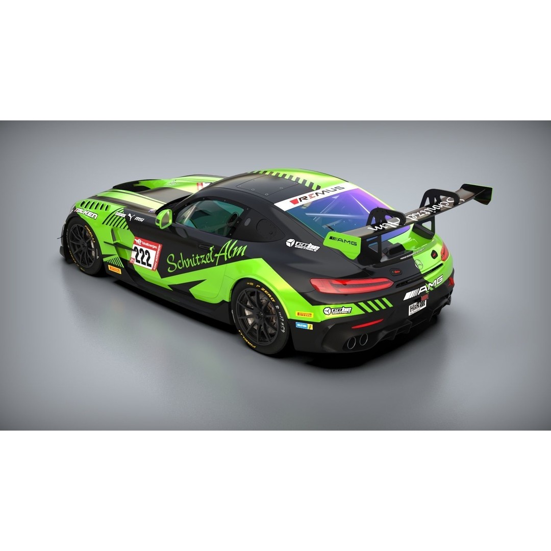 Mercedes Benz AMG GT2 3D Model – Mid Poly Game Asset, FBX, OBJ - View 13