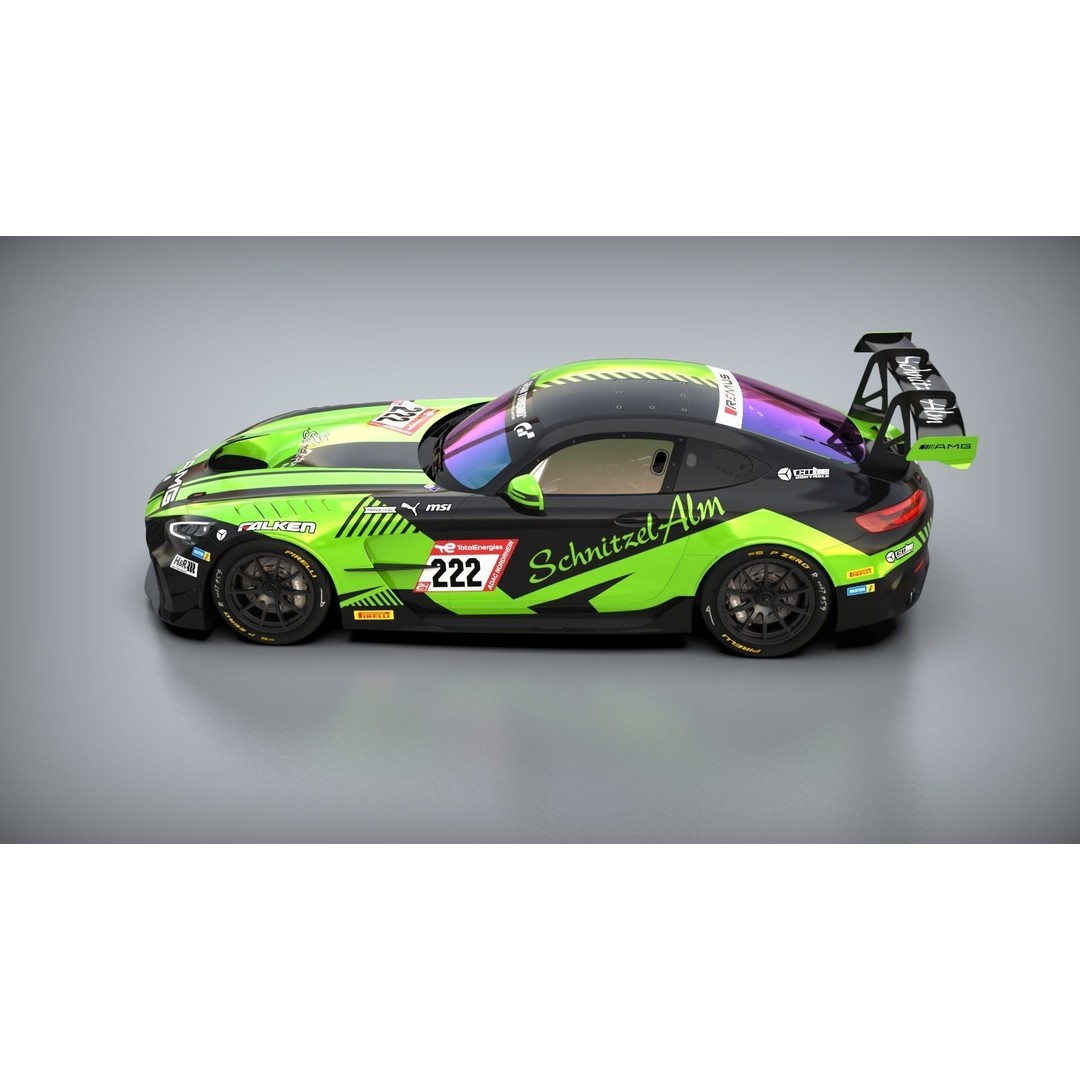 Mercedes Benz AMG GT2 3D Model – Mid Poly Game Asset, FBX, OBJ - View 14