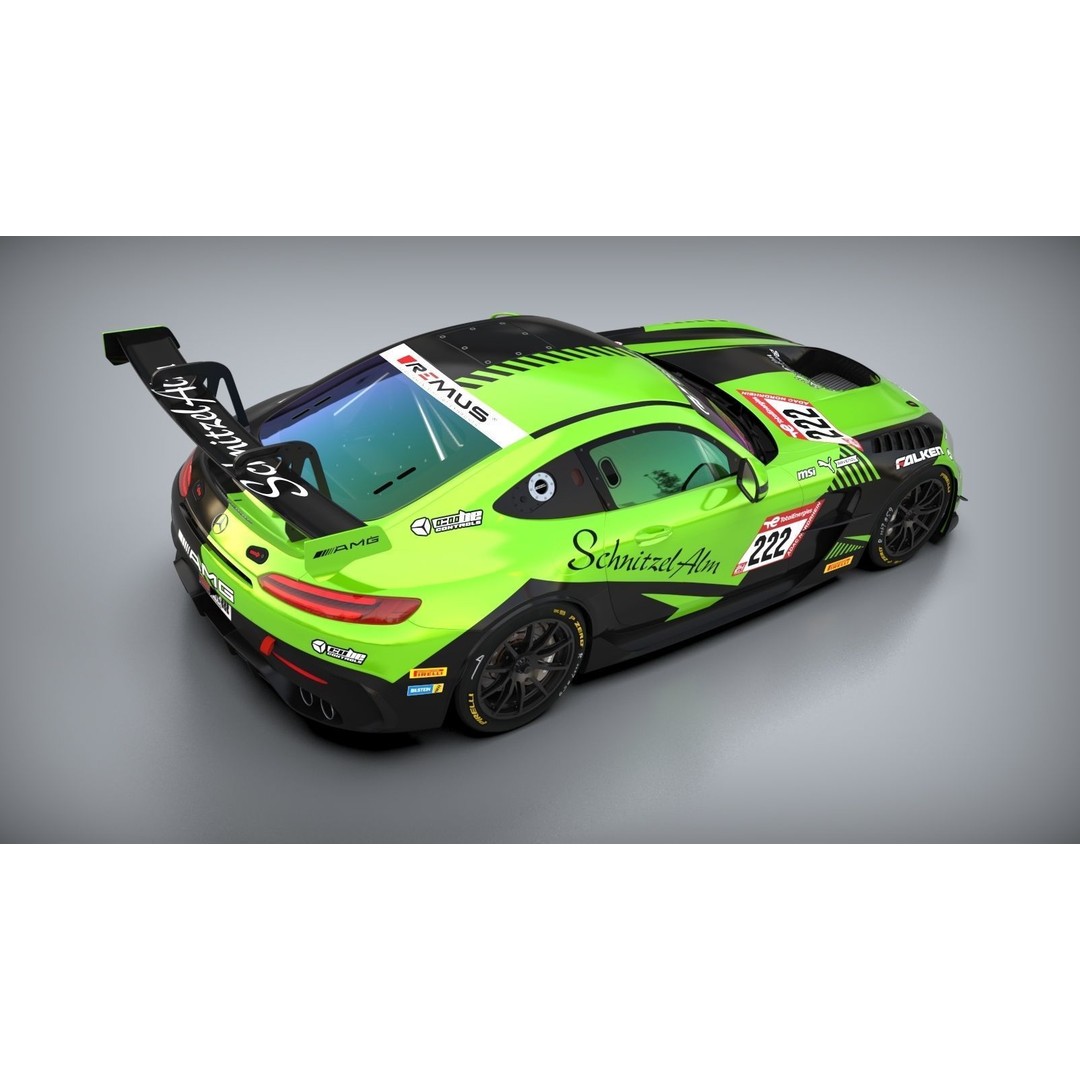 Mercedes Benz AMG GT2 3D Model – Mid Poly Game Asset, FBX, OBJ - View 18