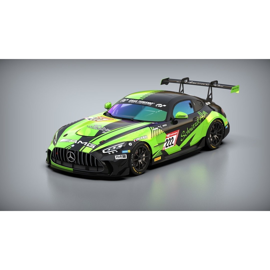 Mercedes Benz AMG GT2 3D Model – Mid Poly Game Asset, FBX, OBJ - View 19