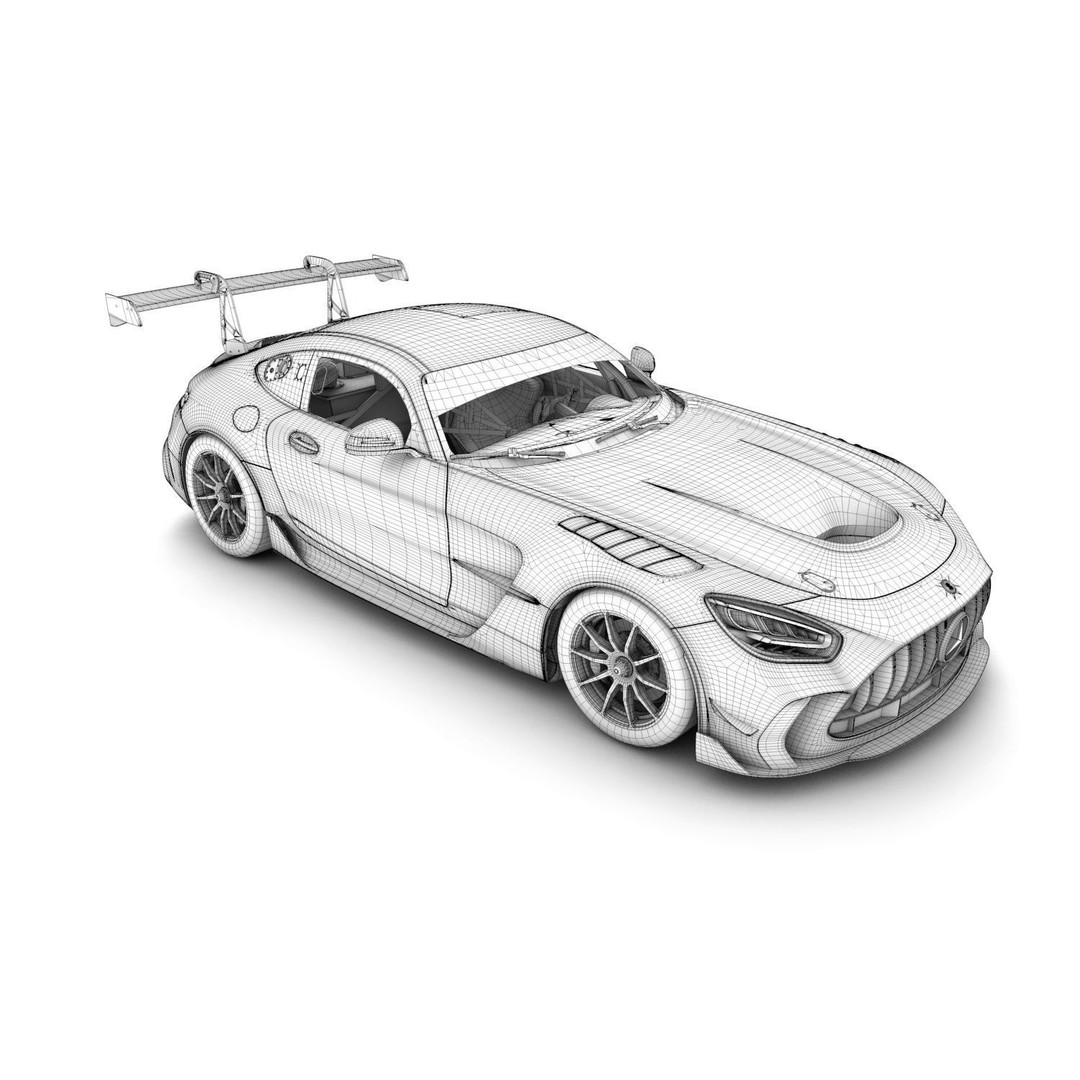 Mercedes Benz AMG GT2 3D Model – Mid Poly Game Asset, FBX, OBJ - View 5