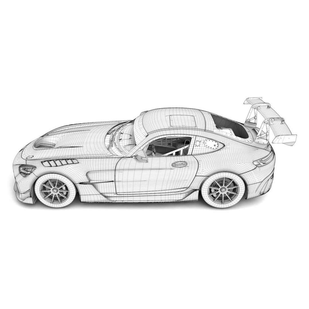 Mercedes Benz AMG GT2 3D Model – Mid Poly Game Asset, FBX, OBJ - View 8