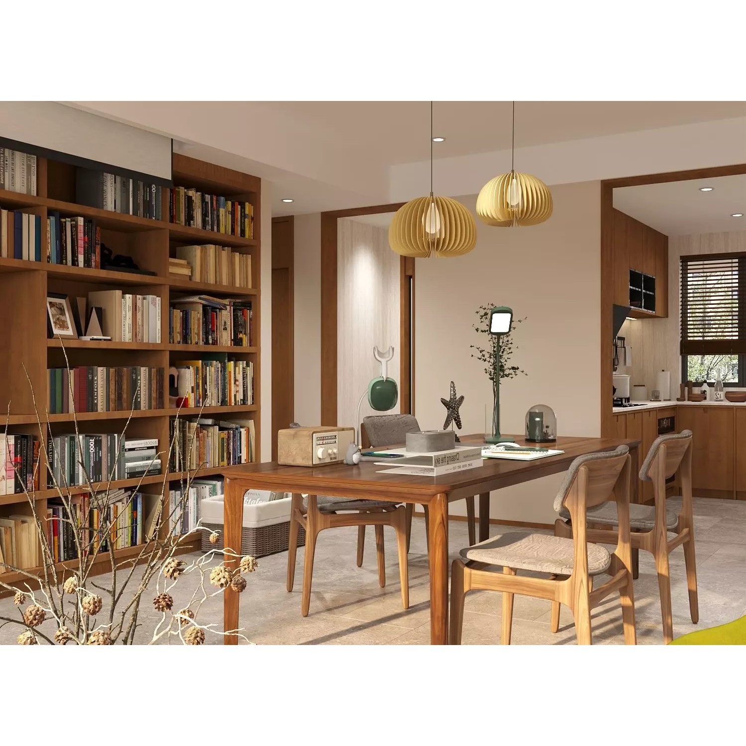 Contemporary Living Room - Fully Textured 3D Model - View 3