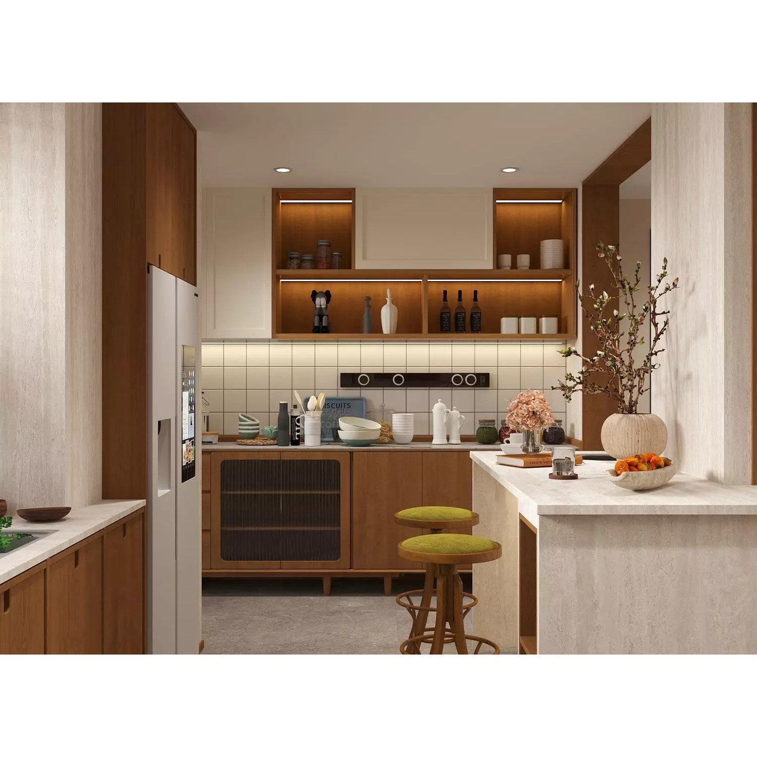 Contemporary Living Room - Fully Textured 3D Model - View 5