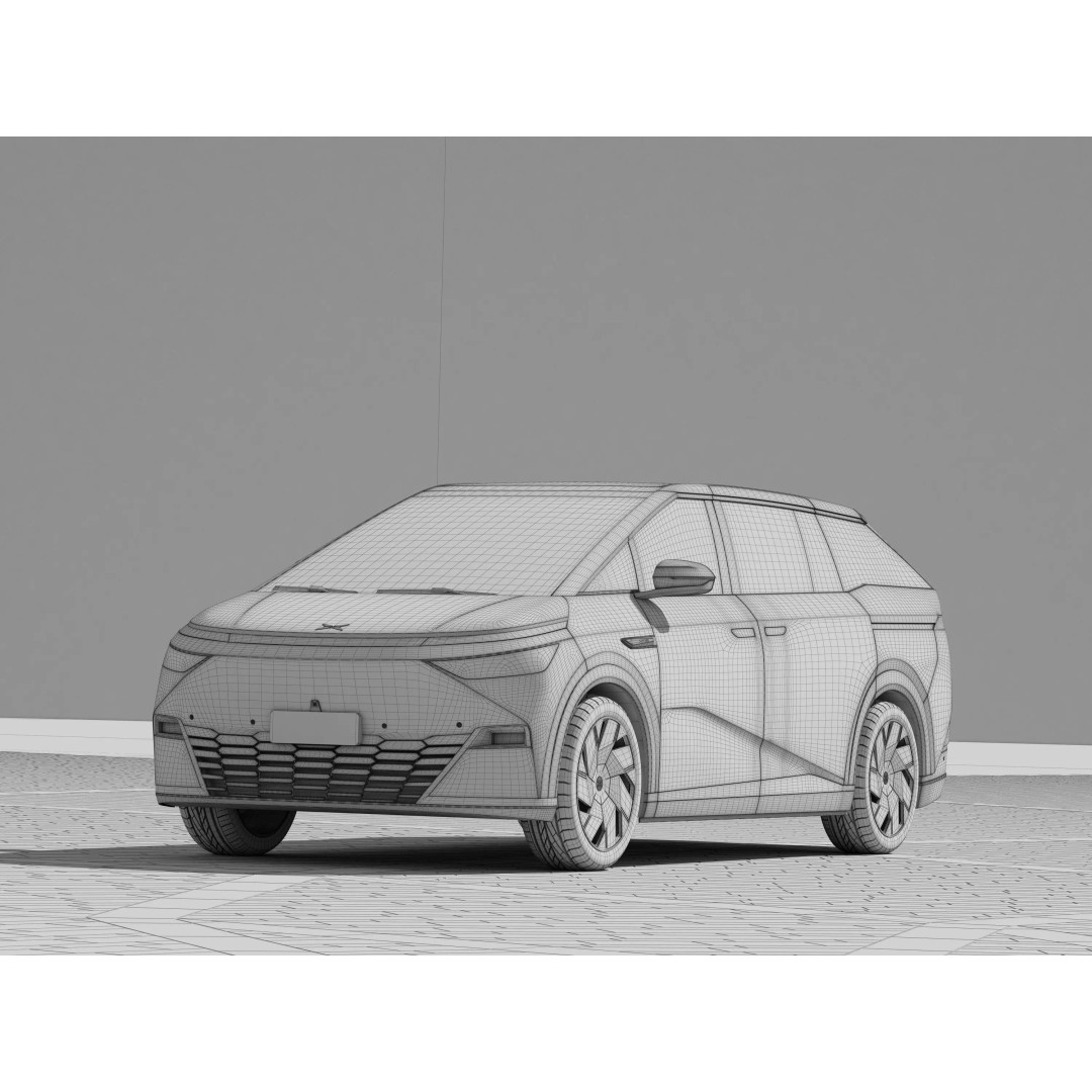Xpeng X9 2024 3D Model – Luxury MPV with PBR Textures, FBX, OBJ - View 14