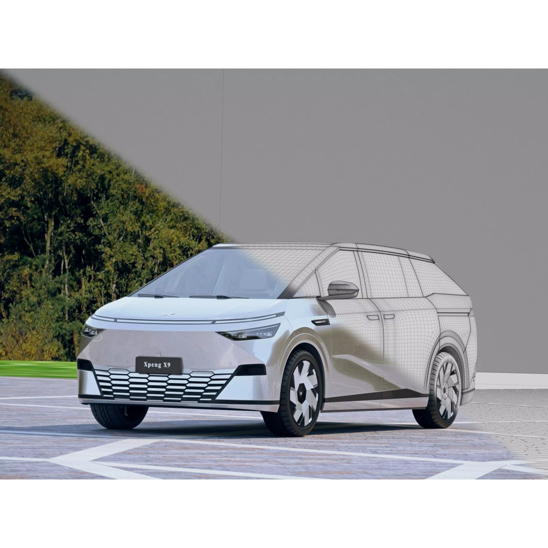 Xpeng X9 2024 3D Model – Luxury MPV with PBR Textures, FBX, OBJ - View 3