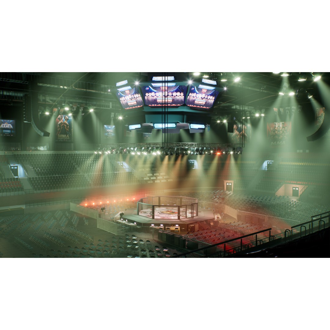 MMA Fight Arena 3D Model – Modular Stadium Environment, Game Ready - View 11