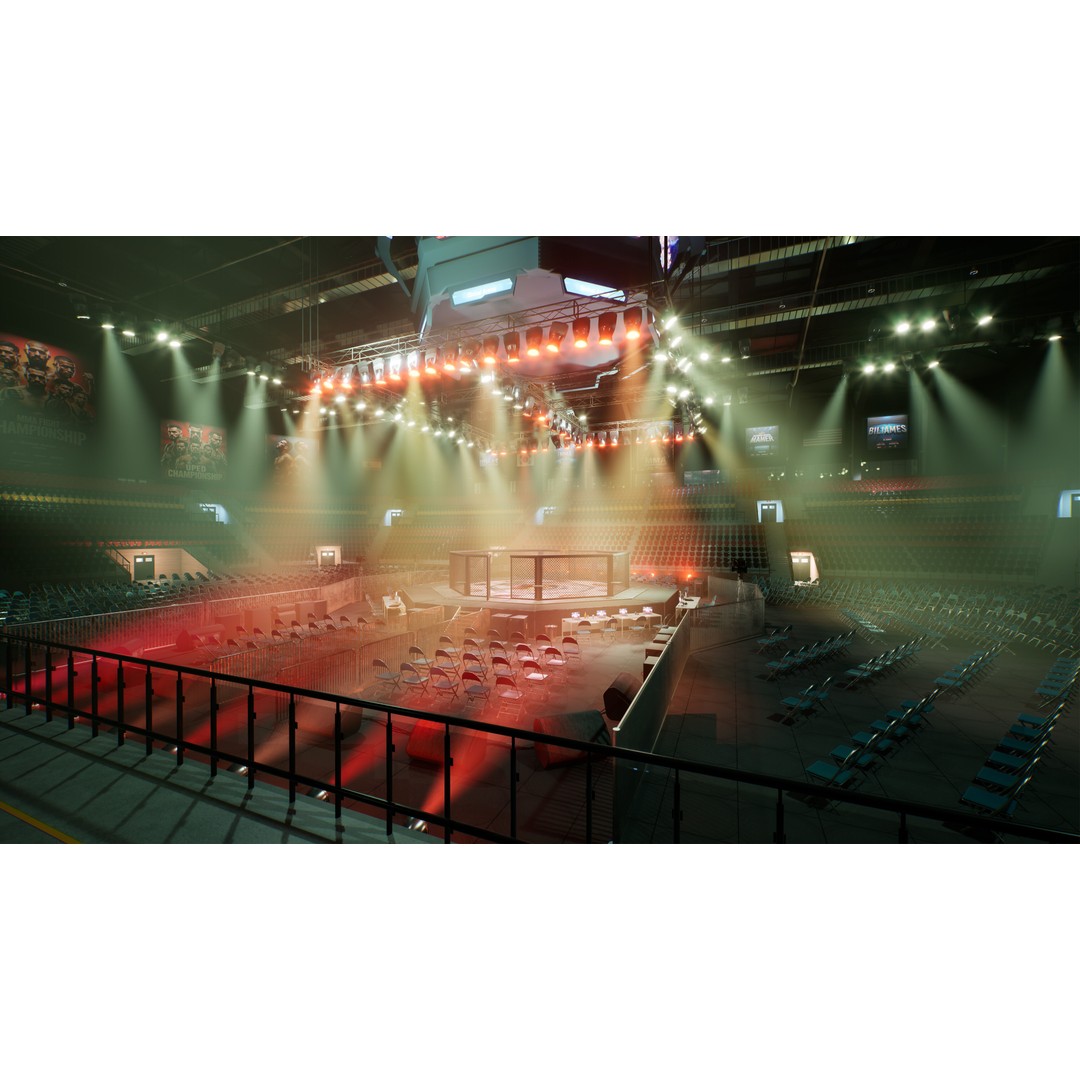 MMA Fight Arena 3D Model – Modular Stadium Environment, Game Ready - View 12