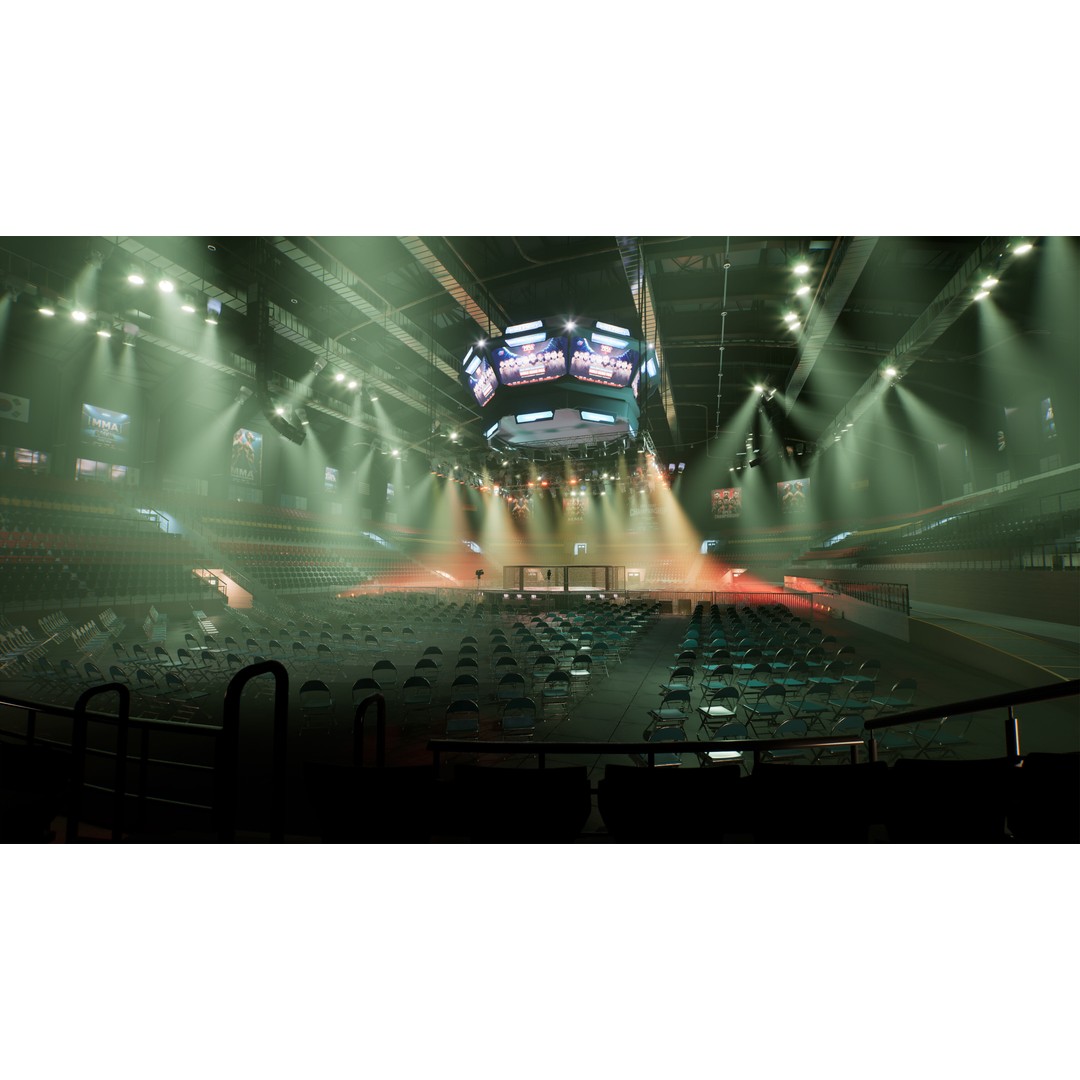 MMA Fight Arena 3D Model – Modular Stadium Environment, Game Ready - View 23