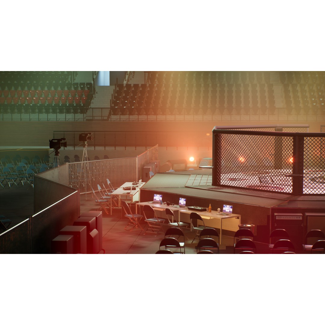 MMA Fight Arena 3D Model – Modular Stadium Environment, Game Ready - View 25