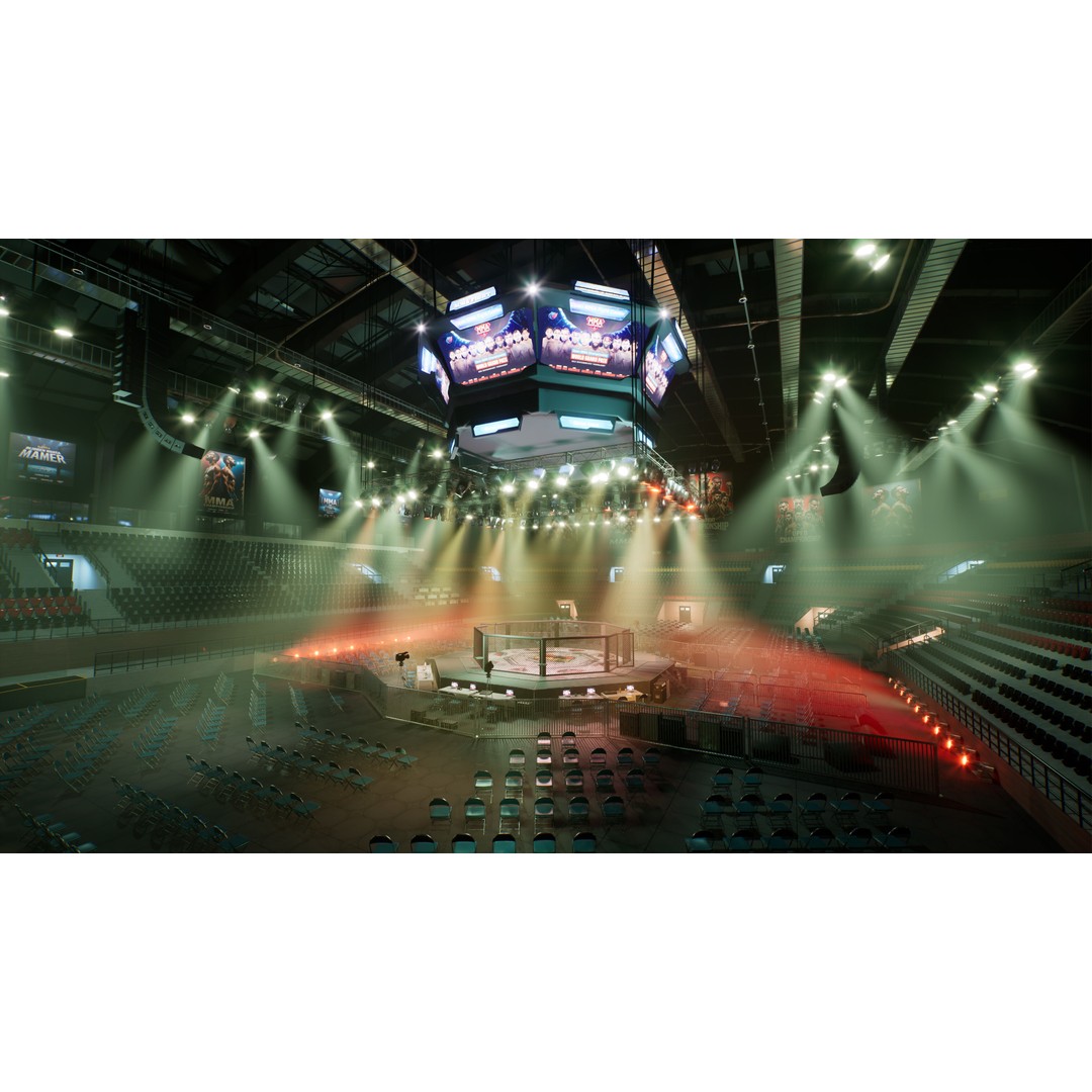 MMA Fight Arena 3D Model – Modular Stadium Environment, Game Ready - View 27