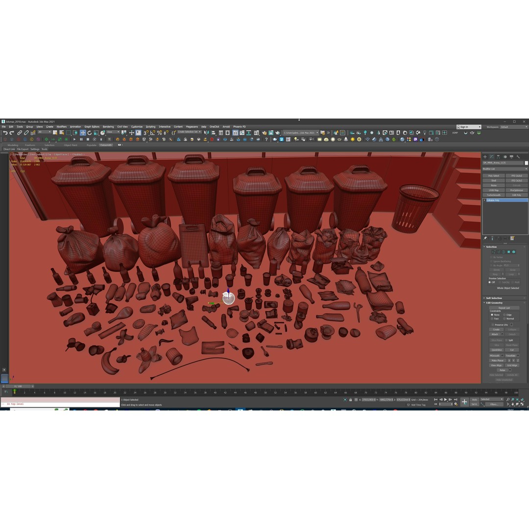 MMA Fight Arena 3D Model – Modular Stadium Environment, Game Ready - View 38