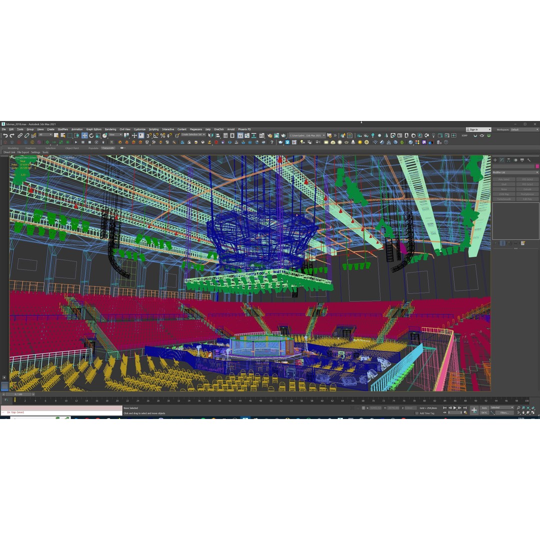 MMA Fight Arena 3D Model – Modular Stadium Environment, Game Ready - View 59