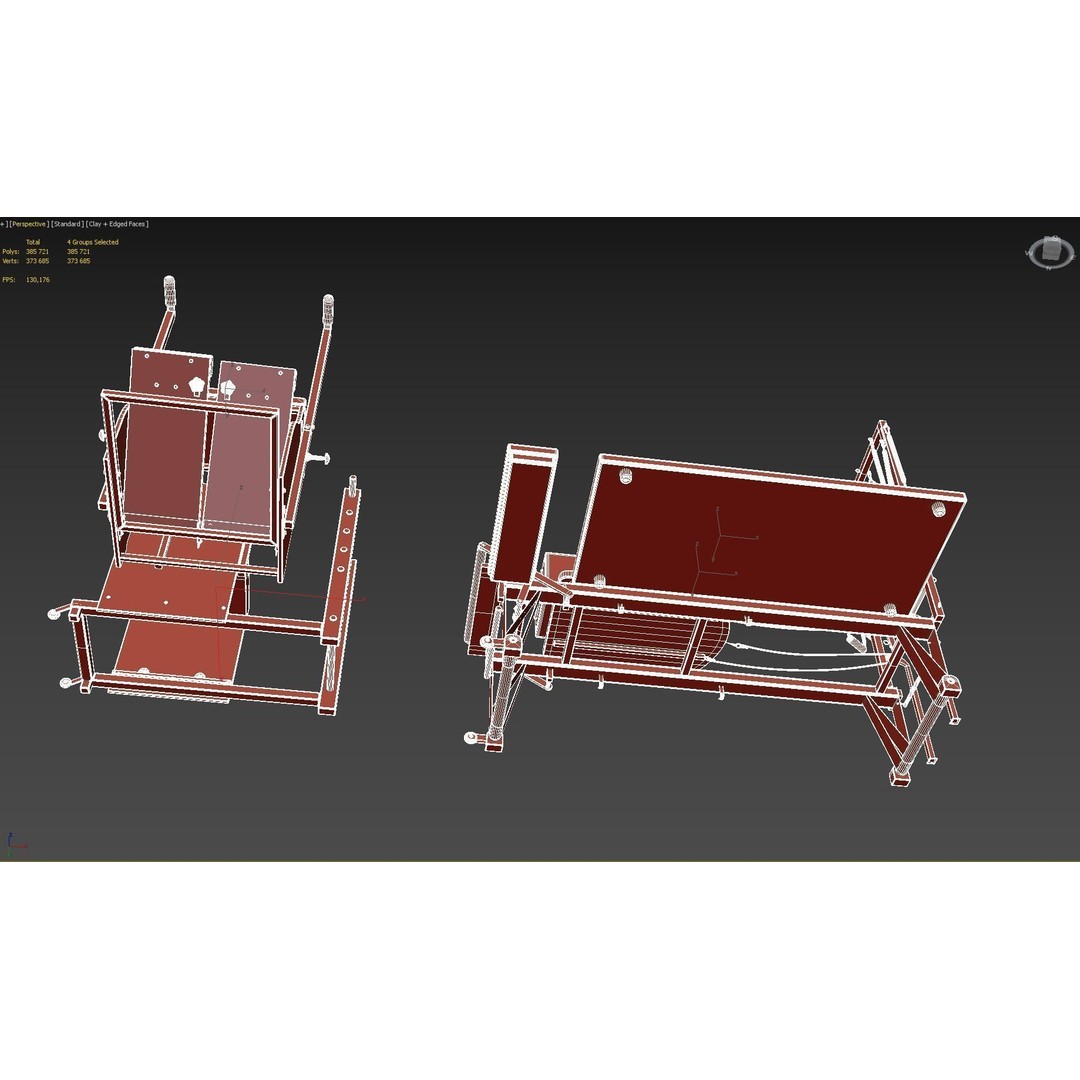 MERRITHEW Pilates Equipment 3D Model – Realistic Gym Asset, FBX - View 23