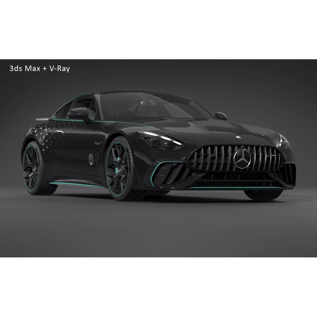 2025 Mercedes-AMG GT 63 PRO Coupe 3D Model – High Poly PBR Asset, FBX, OBJ - View 29