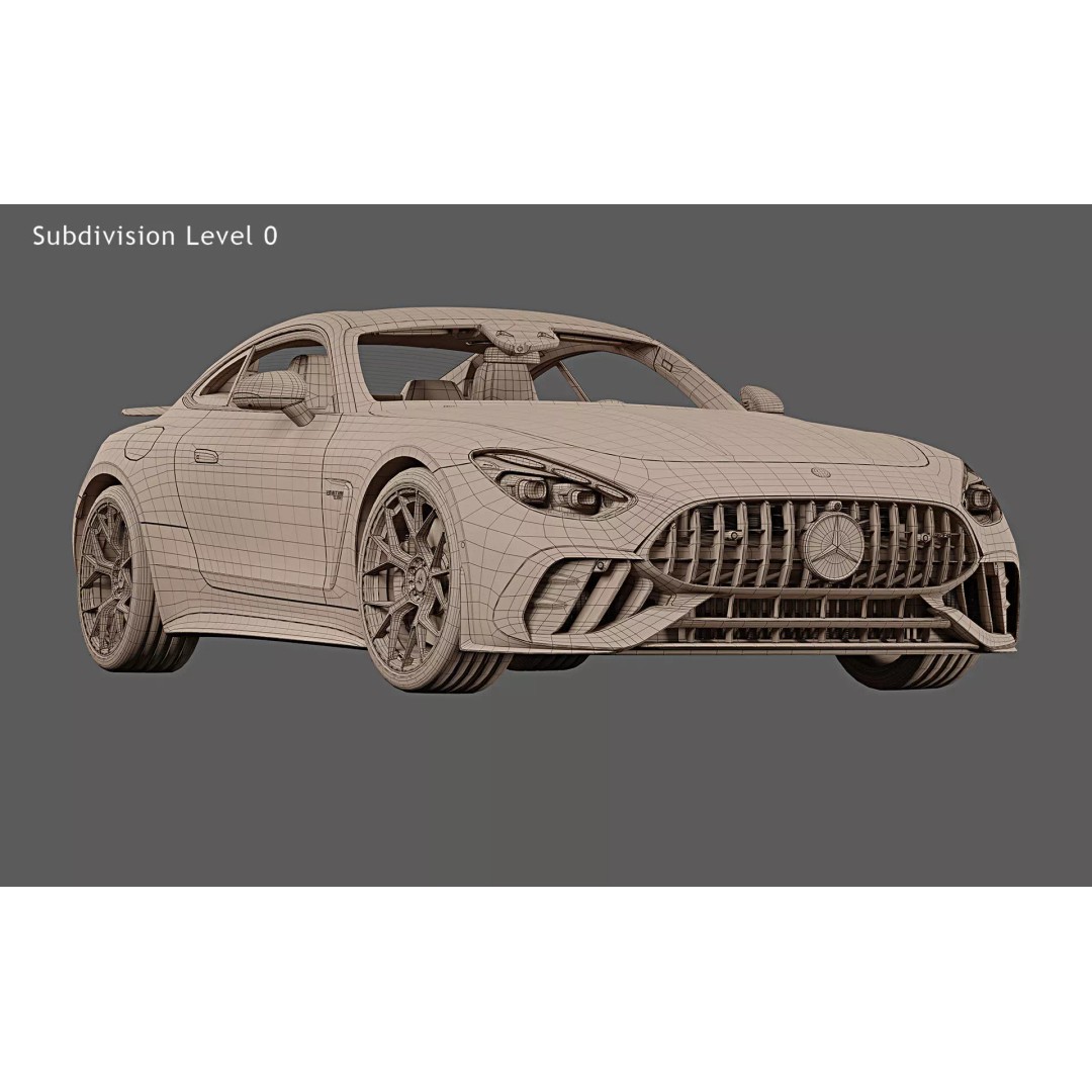 2025 Mercedes-AMG GT 63 PRO Coupe 3D Model – High Poly PBR Asset, FBX, OBJ - View 30