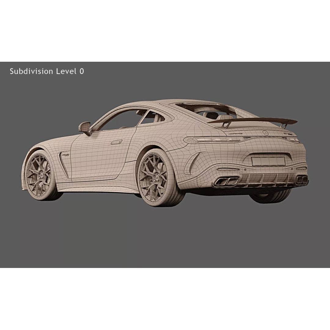 2025 Mercedes-AMG GT 63 PRO Coupe 3D Model – High Poly PBR Asset, FBX, OBJ - View 31