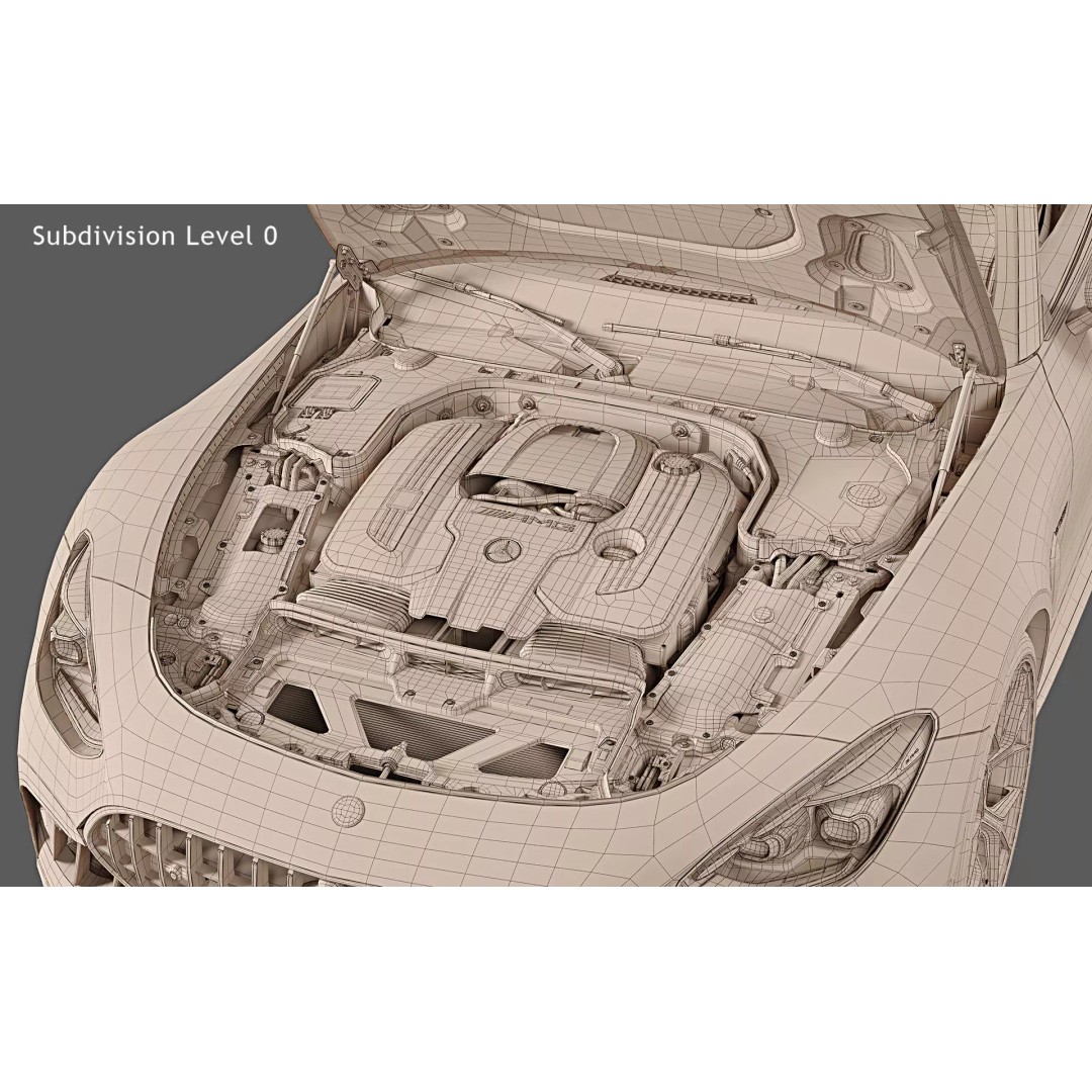 2025 Mercedes-AMG GT 63 PRO Coupe 3D Model – High Poly PBR Asset, FBX, OBJ - View 32
