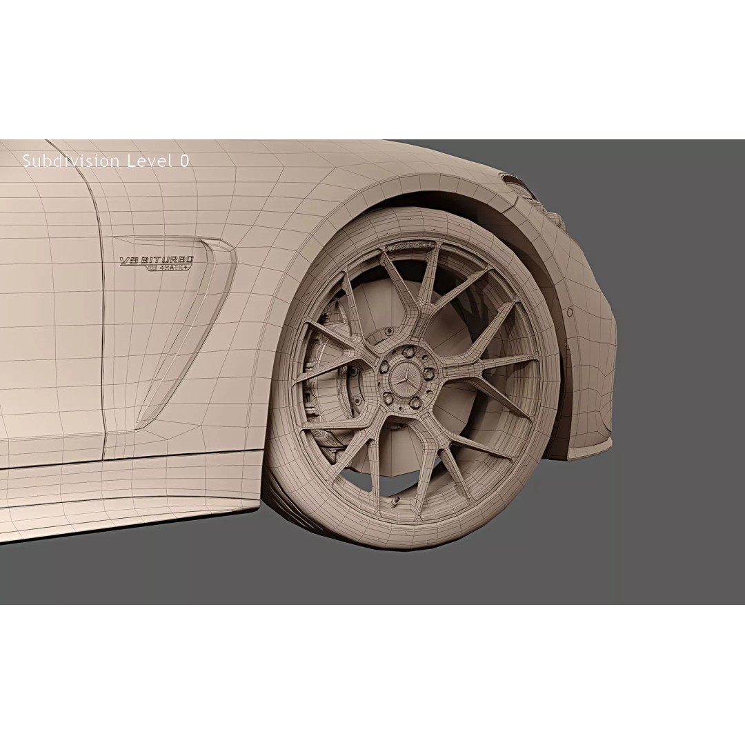 2025 Mercedes-AMG GT 63 PRO Coupe 3D Model – High Poly PBR Asset, FBX, OBJ - View 33