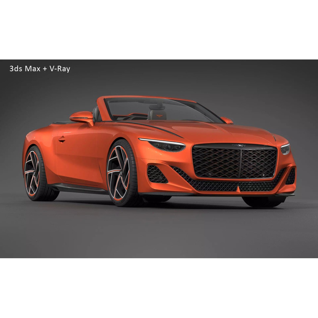 2025 Bentley Mulliner Batur Convertible 3D Model – High Poly PBR Asset, FBX, OBJ - View 26